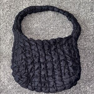 Elegant Black Quilted Shoulder Bag